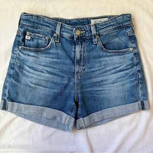 Ag Adriano Goldschmied Hailey Ex Boyfriend Roll Up Denim Jean Shorts Women's 26